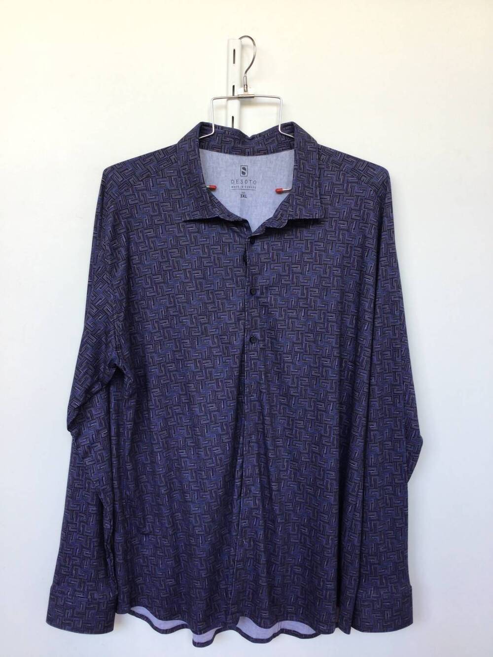 NEW DESOTO men's button down shirt in 540-blue